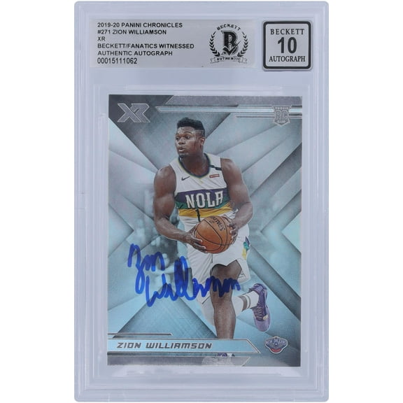 Zion Williamson New Orleans Pelicans Autographed 2019-20 Panini Chronicles XR #271 Beckett Fanatics Witnessed Authenticated 10 Rookie Card - Fanatics Authentic Certified