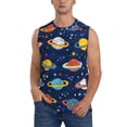thumbnail image 2 of Picia Planets and Stars mens Cotton Tank Undershirts , Moisture-wicking Ribbed Tanks, Lightweight Cotton Tank Undershirts-Small, 2 of 8