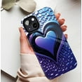 thumbnail image 5 of Heart Design Metallic Gradient Hexagonal Pattern iPhone Case, Stylish Protective Cover for Women Men, Compatible with iPhone 11/12/13/14/15/16 (Pro Max/Plus), 5 of 9