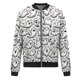 thumbnail image 4 of Chaqueta bomber informal con estampado de calabaza para mujer, abrigo ligero con cremallera y estampado floral para primavera y otoño, 4 of 5