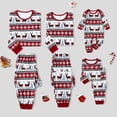 thumbnail image 2 of Conjuntos de pijamas a juego para toda la familia con estampado navideño de renos y copos de nieve (resistentes al fuego), 2 of 5