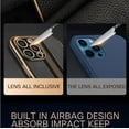 thumbnail image 4 of Luxury Soft Silicone Shockproof Back Cover PU Leather Mobile Phone Case For iPhone 12 / 12 Pro (Black), 4 of 9