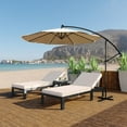 thumbnail image 2 of LeisureMod Chelsea Modern Aluminum Outdoor Chaise Lounge Chair with Side Table & Cushions, 2 of 16