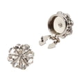 thumbnail image 3 of tamizeot 2pcs Zinc Alloy Flower Sleeve Button Cover Clip On Button Covers For Shirts Rhinestone Button Covers D, 3 of 6
