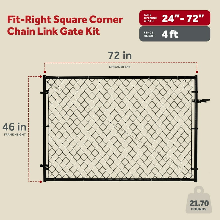 Adjust-A-Gate Fit-Right Adjustable Chain Link Gate Kit