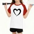 thumbnail image 7 of Sentuca Girls Valentines Graphic Tees, Relaxed Fit Short Sleeve Tees, Cute Soft Everyday Shirts Size 3 Years, 7 of 7