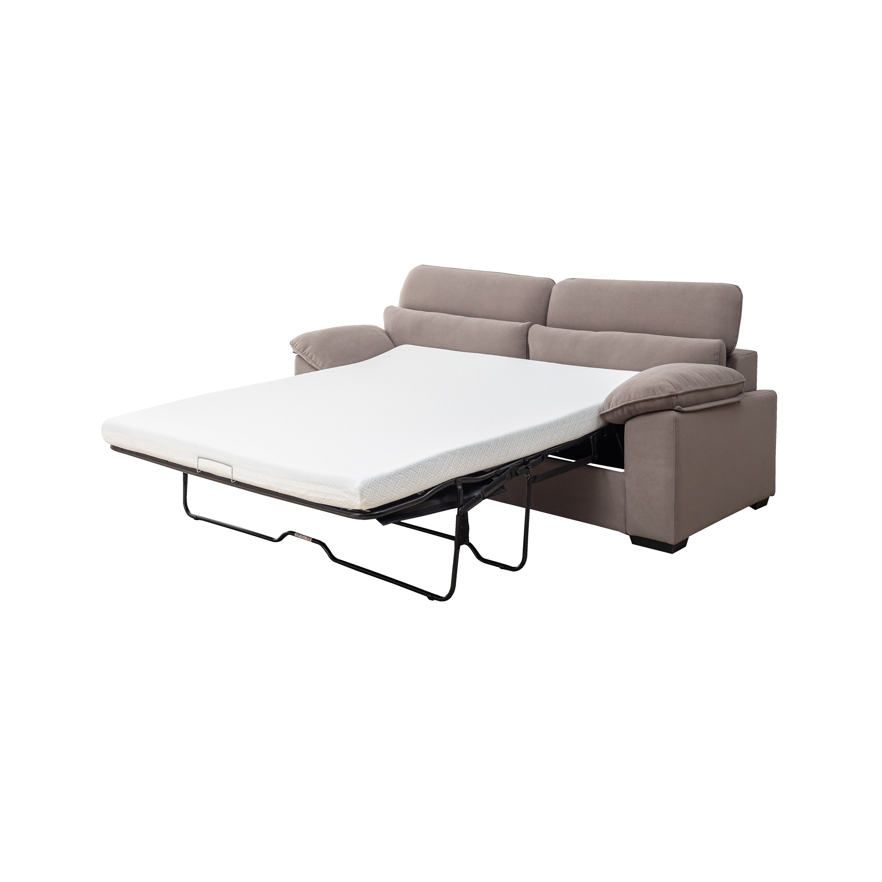 Sonny Contemporary Modern Pullout Sofa Bed with 4" Gel Mattress, Grey