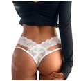 thumbnail image 3 of Homenesgenics Womens Underwear Packs Hipster Clearance Lace Thong Panties T back Lingerie Soft Comfortable Elegant Sexy Nightwear Gifts for Women, 3 of 7