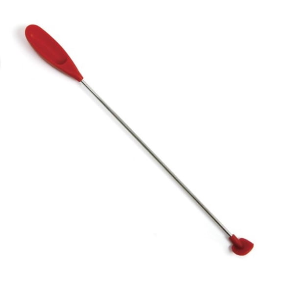 Norpro 9" Silicone Mini Spatula & Jar Scraper Scoop - Helps Get Every Last Bit - Red