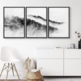 thumbnail image 2 of IDEA4WALL Framed Canvas Wall Art Foggy Forest on Mountain Top Landscape Wilderness Photography Abstract Modern Aerial Relax/Calm Black and White for Living Room, Bedroom, Office, 2 of 5