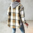 thumbnail image 4 of Zip Up Jacket Sevevn Womens Lightweight Casual Jacket 2025 Plaid Long Sleeve Hooded Jackets Warm Coat, 4 of 5