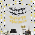 thumbnail image 1 of 3set Banner de Feliz Año Nuevo con purpurina negra y dorada Banner de Nochevieja 202５ Letrero de Feliz Año Nuevo Suministros para fiestas de Nochevieja, 1 of 4