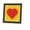 Beledi-16173 Yellow, variant on 528 Pieces Romantic Red Heart Pixel Mosaic Brick Art Frame, Framed Yellow Base Love Heart 3D Block Wall Ornament, Desktop & Wall Mount Decor Gift for Anniversary, Wedding & Valentine’s Day