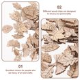 thumbnail image 3 of 50Pcs Leaf Pattern Multi-use Wood Chip Scrapbooking Wood Slices Album DIY Supply, 3 of 6