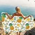 thumbnail image 5 of dinapents Multi-Purpose Beach Towel 75x150cm - 250g Soft Microfiber with Pineapple Print, Quick Dry Sand-Free for Pool Travel Picnic, 5 of 6