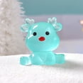 thumbnail image 5 of JWshufel 12 Pack Mini Christmas Ornaments Christmas Decorations Christmas Tree Ornaments Luminous Reindeer Statue Indoor Outdoor Decoration Desktop Garden Craft 1 in Blue, 5 of 6
