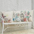 thumbnail image 4 of Spring Pillow Covers 18x18 Inch Set of 4 for Spring Decorations Hello Spring Wreath Bicycle Butterfly Decorative Throw Pillow Covers for Spring Home Farmhouse Decor, 4 of 7