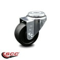 thumbnail image 2 of 3.5 Inch Soft Rubber Wheel Swivel Bolt Hole Caster Service Caster Brand, 2 of 2
