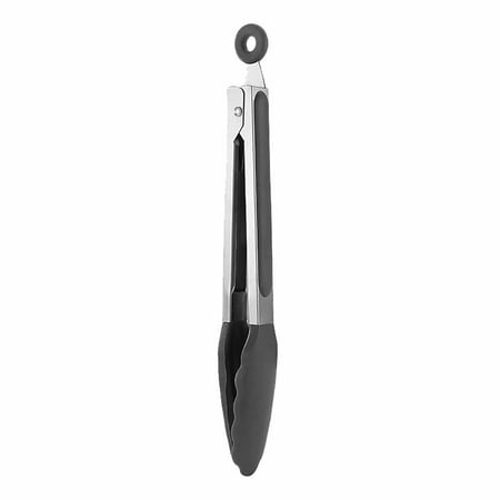 

Silicone Non-SlipTongs for Cooking Steel Table Tongs for Kitchen Sa-lad Pasta Grilling BBQ Heat Resistant Tip Strong Grip for Meat