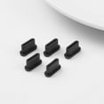 thumbnail image 4 of 5pcs Portable Block Wear-resistant Dustproof Cover Anti Dust Plug Silicone Stopper Type C Charger Port BLACK, 4 of 8