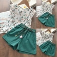 thumbnail image 7 of Gerichy Toddler Baby Girl Clothes Set 0 6 12 18 24 Months 2T 3T Summer Flying Sleeve Printed Top Tie Shorts Sets Outfits Kids Clothing Summer T Shirt Tops Loose Pants Children Clothes Outfits, 7 of 7