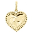 thumbnail image 3 of 10K Yellow Gold Diamond Heart Picture Memory Frame Pendant 1.30" Charm 0.10 CT., 3 of 6
