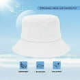 thumbnail image 3 of Vintage Fashion Womens Bucket Hats Summer Sun Protection Beach Hat Wathet, 3 of 7