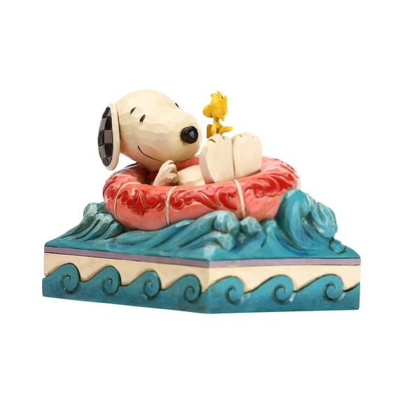 Enesco Peanuts by Jim Shore Snoopy and Woodstock in Floatie Figurine