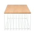 thumbnail image 6 of LeisureMod Rectangular Coffee Table with Ash Wood Veneer Top and Powder-Coated Steel Base Wireframe Design with Crossbars Walden Collection in White, 6 of 14