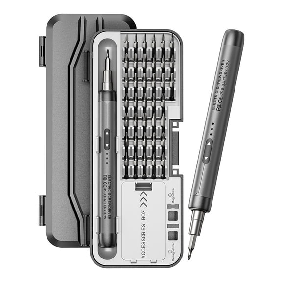 Mini Electric Screwdriver Set , Small Cordless Electric Screwdriver, 38 S2 Preicison Bits, Precision Screwdriver Cordless Repair Tool for PC Electronic