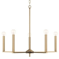 Capital Lighting 448651 Portman 5 Light 28" Wide Candle Style Chandelier - Brass
