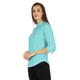 thumbnail image 3 of Inkmeso Stylish Mandarin Collar Top For Women Casual Solid Relaxed-Fit Zipper Front Tunic, 3 of 7
