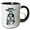 Black/White, variant on 3drose, Happy Malamute Dog for Dog Loving Dads on Fathers Day, 11oz Two-tone Black Mug
