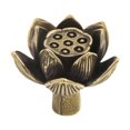 thumbnail image 2 of Pomo para gabinete Lotus Seedpod, fácil de instalar, multiusos, tirador para puerta de cobre, 2 of 9