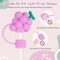 thumbnail image 2 of 8 PCS Christmas Straw Topper, Straws Cover for Stanley 30&40 Oz Tumbler, Cute Christmas Straws Caps in Various Shapes, Drinking Straw Tip Covers for 0.4 Inch/10 mm Straw, 2 of 11