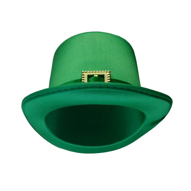 iGeeKid St Patricks Party Hats Accessories Green Leprechaun Top Hats With Beard for Men Women Irish Day Costume Party Favors