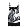 thumbnail image 3 of qucoqpe Tankini Swimsuits for Women Fashion Floral Print Tummy Control Two-Piece Modest Bathing Suits Beach Blouson Swimwear & Boyshorts with Pockets, 3 of 5