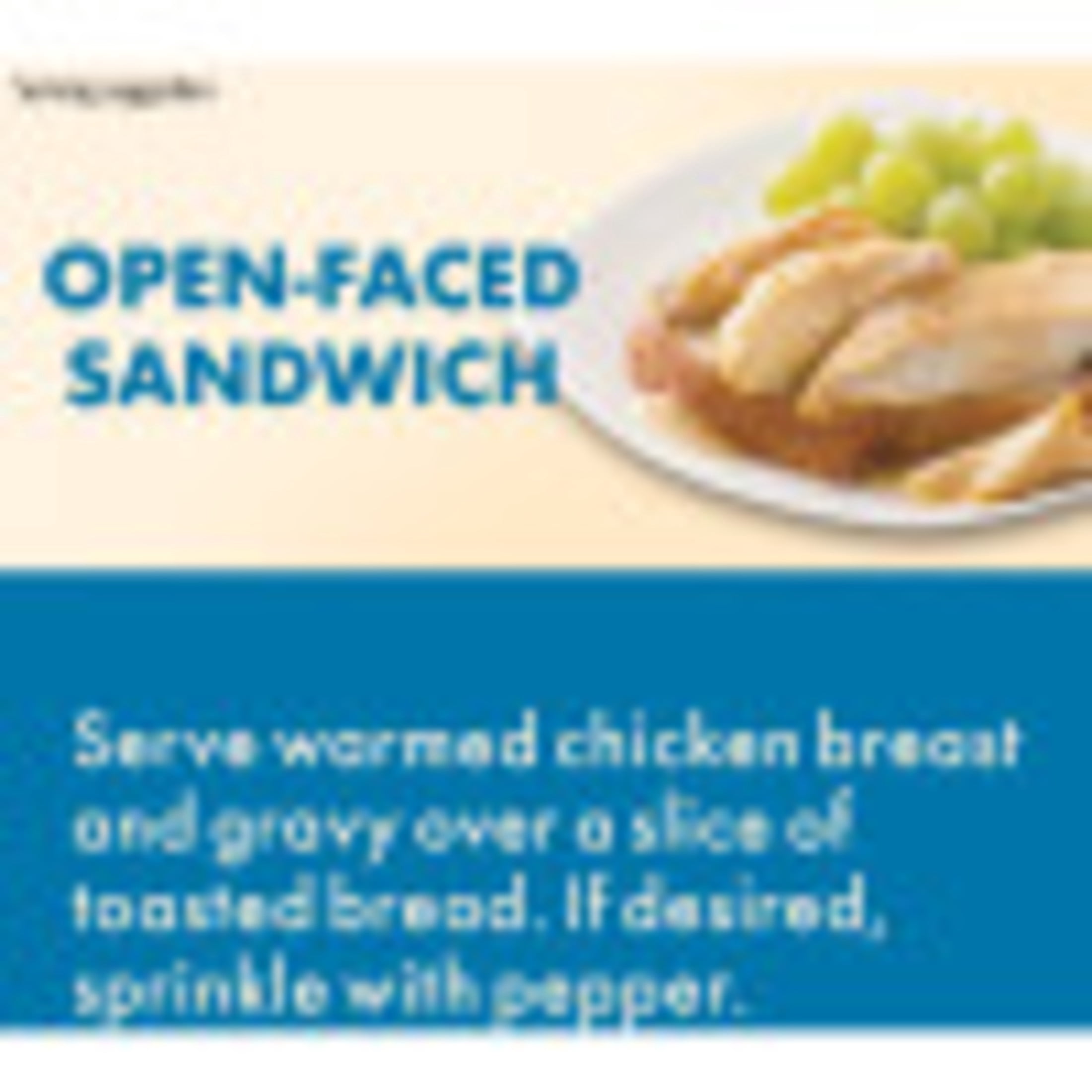 HORMEL SQUARE TABLE Roasted Chicken Breasts & Gravy Entree, Refrigerated, 15 oz Plastic Tray