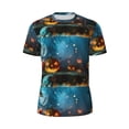thumbnail image 5 of Wukai Spooky Halloween Print Men's Short-Sleeved Mesh T-Shirt,Quick-Dry Short Sleeve Workout T-Shirt-3X-Large, 5 of 8