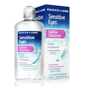 Sensitive Eyes Saline Solution from Bausch & Lomb, for Soft Contact & Gas Permeable Lenses, Saline Solution with Potassium, 12 Fl Oz (355 mL)