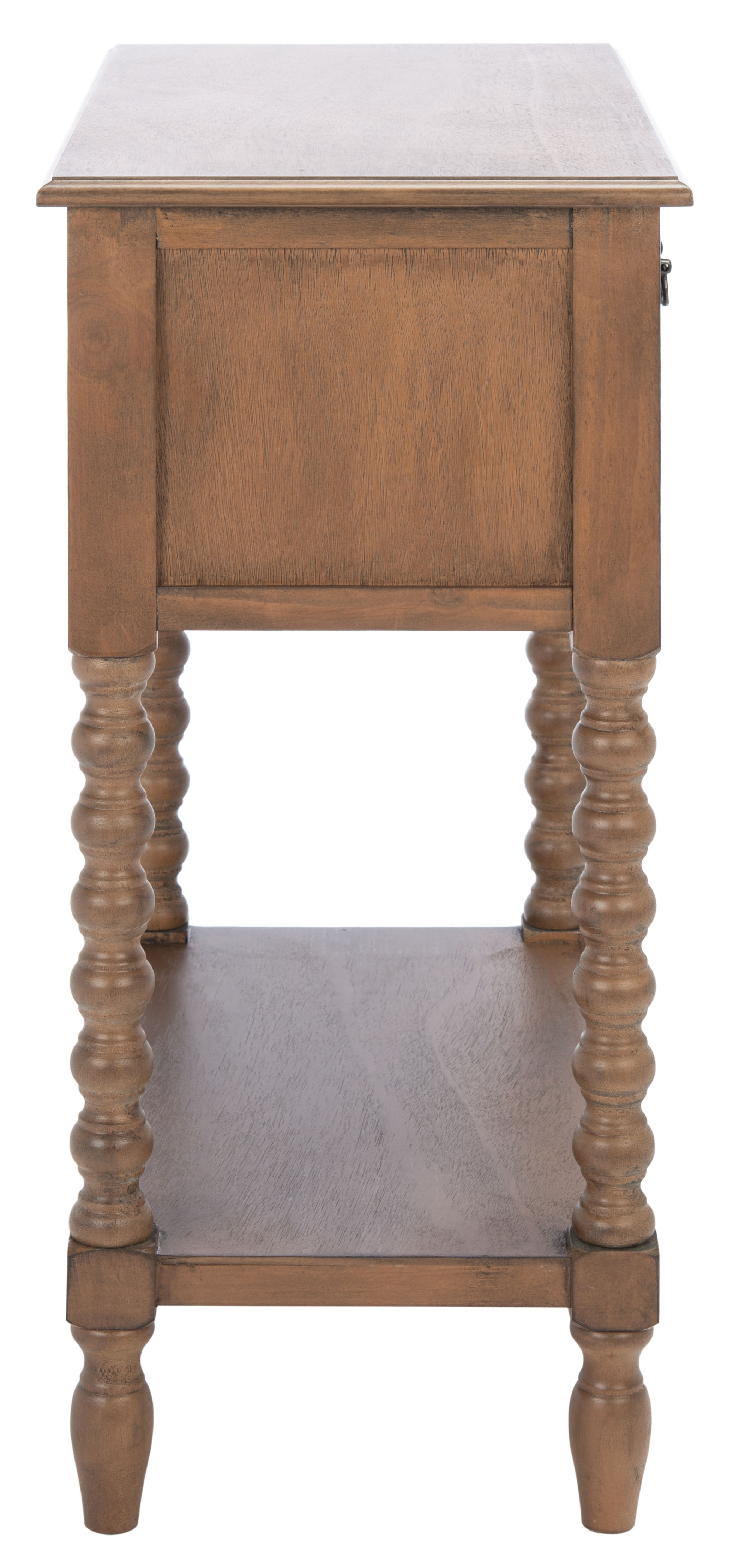 SAFAVIEH Athena French 3-Drawer Brown Wood Rectangle Console Table (23.5 in. W x 13 in. D x 29.5 in. H)