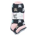 thumbnail image 2 of Just Me Women's 6 Pair Pack Cat Faces Low Cut Socks - Womens - Female, 9-11, Assorted, 2 of 2