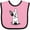 Pink and Black, variant on Inktastic B/W Frenchie (Darks) Boys or Girls Baby Bib
