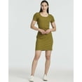 thumbnail image 6 of 3 Pack: Women's Mini Short Sleeve Ribbed Scoop Neck Casual T-Shirt Bodycon Dress, 6 of 6