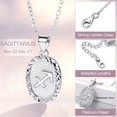 thumbnail image 5 of FOCALOOK Sagittarius Necklace for Women Oval Horoscope Medallion Pendant Constellation Zodiac Sign Jewelry, 5 of 11