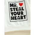 thumbnail image 6 of Aunavey Toddler Baby Boys Girls Valentine's Day Sweatshirt MR. Steal Your Heart Pullover Spring Clothes Top, 6 of 7