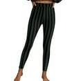 thumbnail image 7 of Guluxicc Halloween Leggings for Women Stretch Tummy Control High Rise Yoga Pants Striped Leggings, 7 of 7