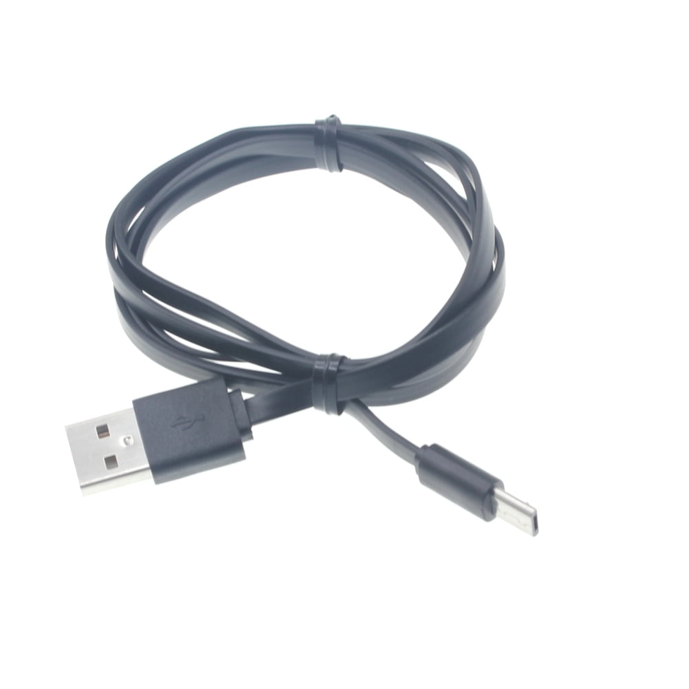 3ft USB Cable for Galaxy J7/J5/J3/J2/J1 MicroUSB Charger Cord Power Wire Sync Flat Black Fast