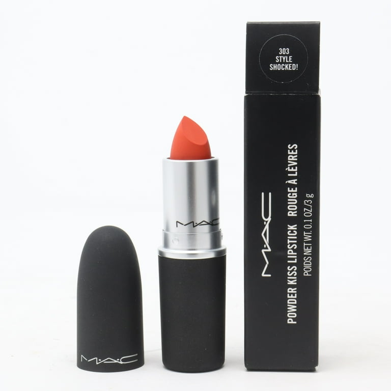 sold  out！  MAC☆ MAC Powder Kiss Lipstick - Style Shocked! (clean red orange