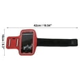 thumbnail image 4 of Unique Bargains 1 Pc Durable Arm Bag Magic Tapes Sports Wrist Bag for 5 Inches or Less Red, 4 of 6